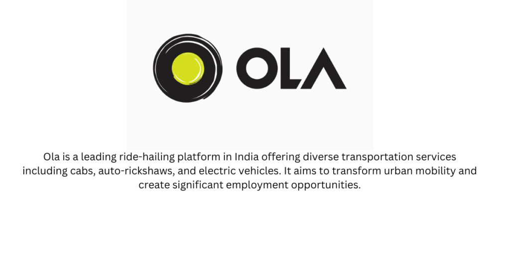 Ola-top 10 mobility startups in India