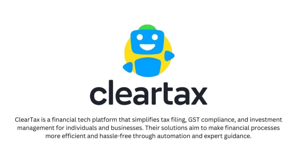 Cleartax- TOP 10 LEGAL SERVICES STARTUPS IN INDIA