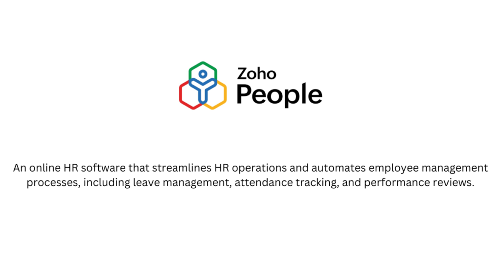 Zoho people-TOP 10 HRTECH STRATUPS IN INDIA