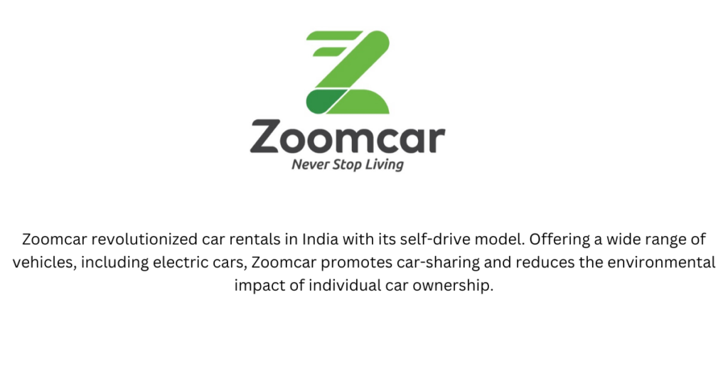 Zoomcar-top 10 mobility startups in India