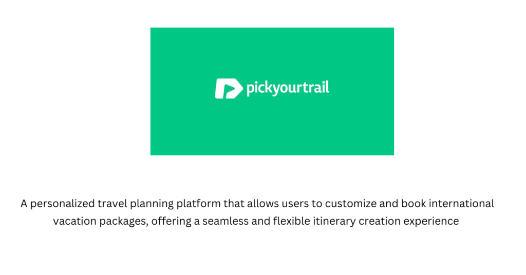 Pickyourtrail-top 10 traveltech startups in India