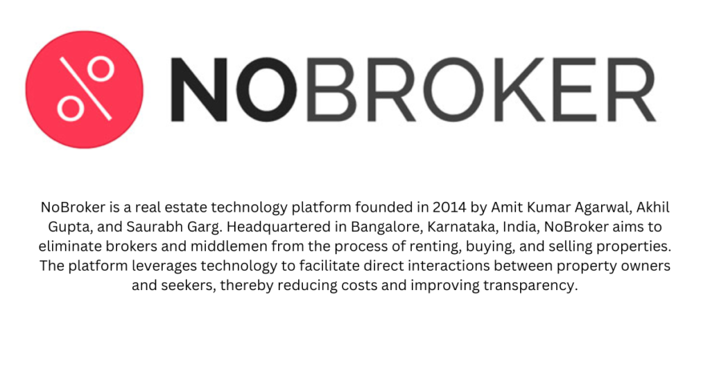 No Broker-top 10 proptech startups in India